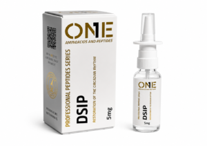 DSIP Spray 5 mg – laboratoryjny atomizer badawczy z opakowaniem produktu